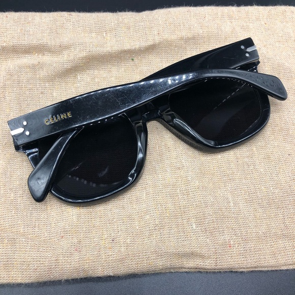 CELINE Sunglasses Oversized Classic Black Dark CL 41083/F/S has scratches - Picture 6 of 11